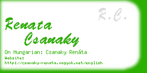 renata csanaky business card